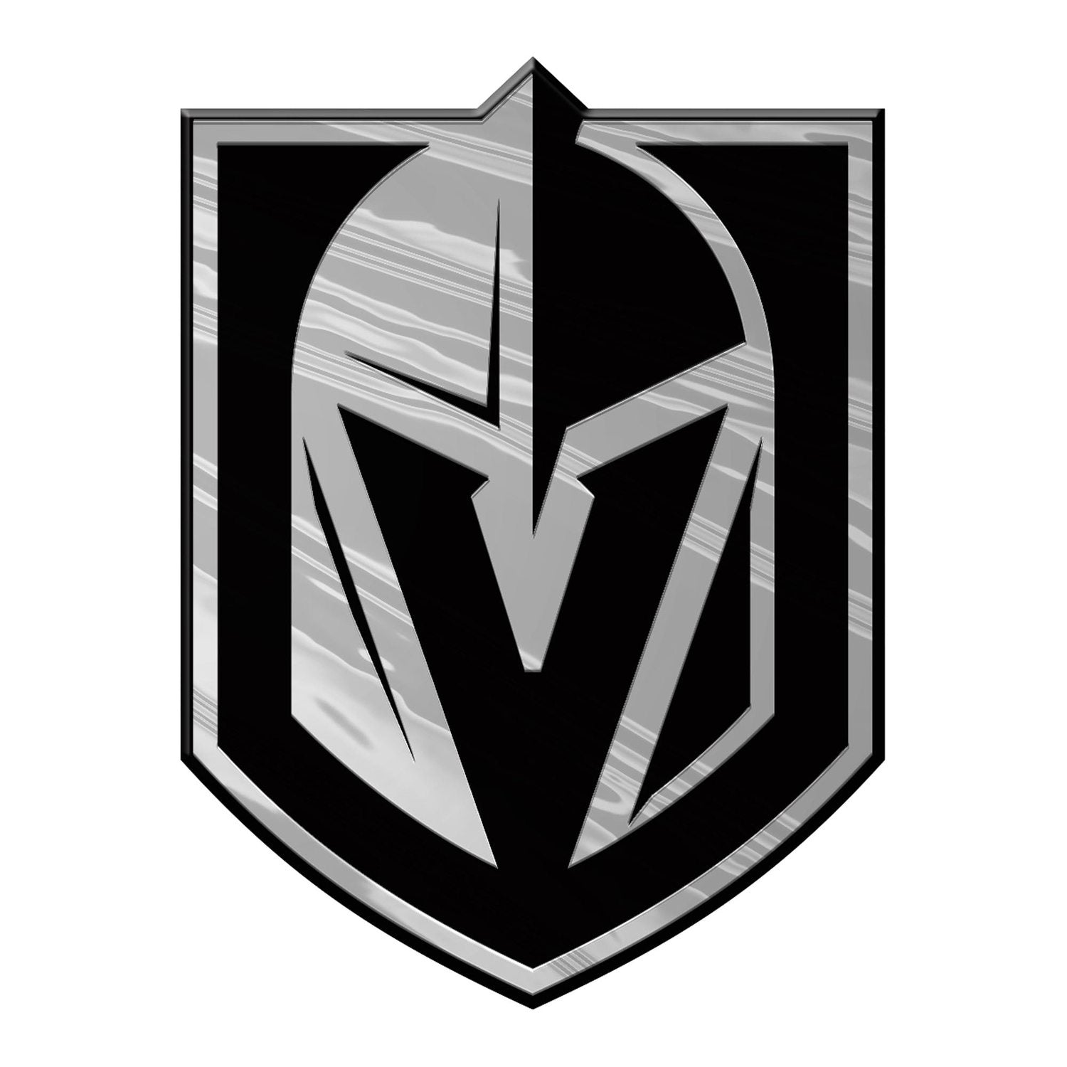 Fanmats Vegas Golden Knights Molded Chrome Plastic Emblem Fan Gear NHL Vegas Golden Knights