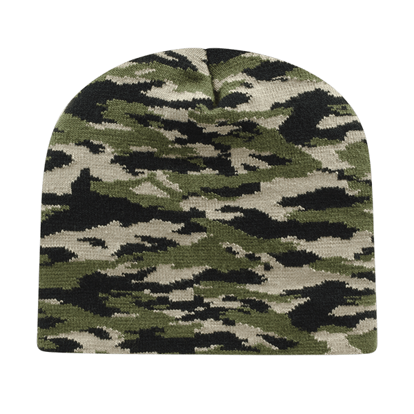 Cap America Vintage Tiger Camouflage Knit Beanie Unisex Accessories Hats & Caps
