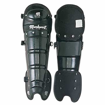 Markwort Black Umpire Leg Guards Baseball Catcher's Protective Equipment All