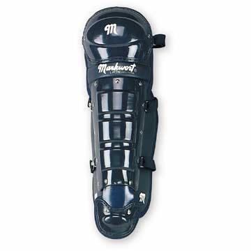 Markwort Black 17" Baseball Leg Guards Baseball Catcher's Protective Equipment All