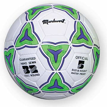 Markwort Size 5 White, Green, & Purple Soccer Ball Soccer Soccer Balls All
