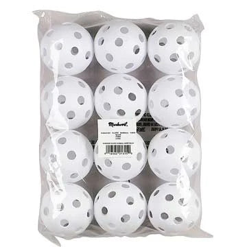 Markwort White Plastic 9" Baseballs - Dozen Baseball Baseballs All