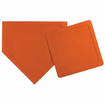 Markwort 5 Piece Set of Orange Throw Down Bases Baseball Field Equipment All