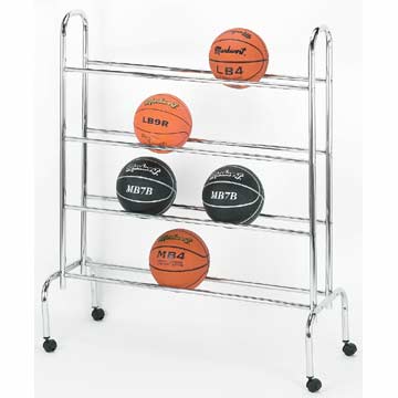 Markwort Metal Rack 16 Ball Basketball Carrier Basketball Equipment All