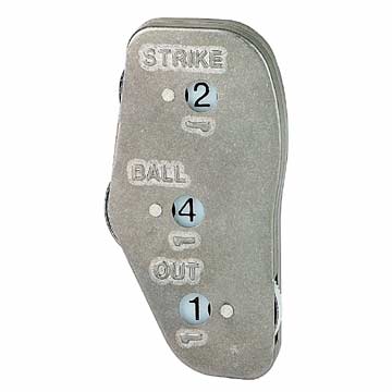 Markwort Stainless Steel Raised Letters 3-Dial Indicator Baseball Umpires Gear All