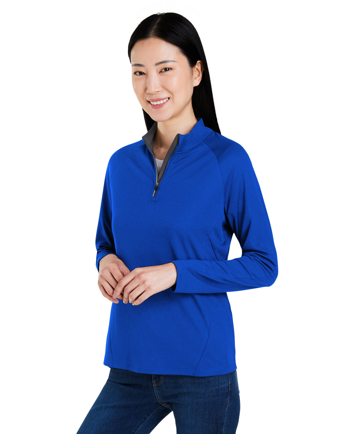 CORE365 Ladies' Origin Performance Pique Quarter-Zip Womens Apparel Sweatshirts & Fleece