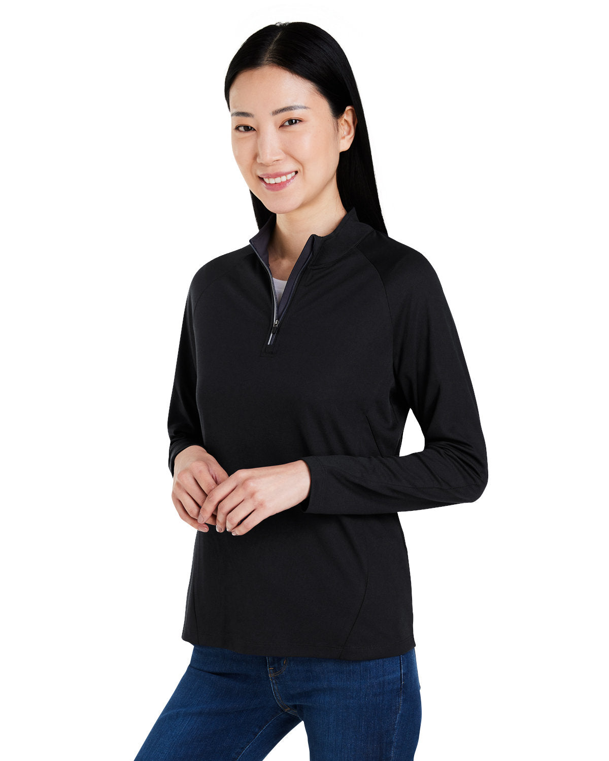 CORE365 Ladies' Origin Performance Pique Quarter-Zip Womens Apparel Sweatshirts & Fleece