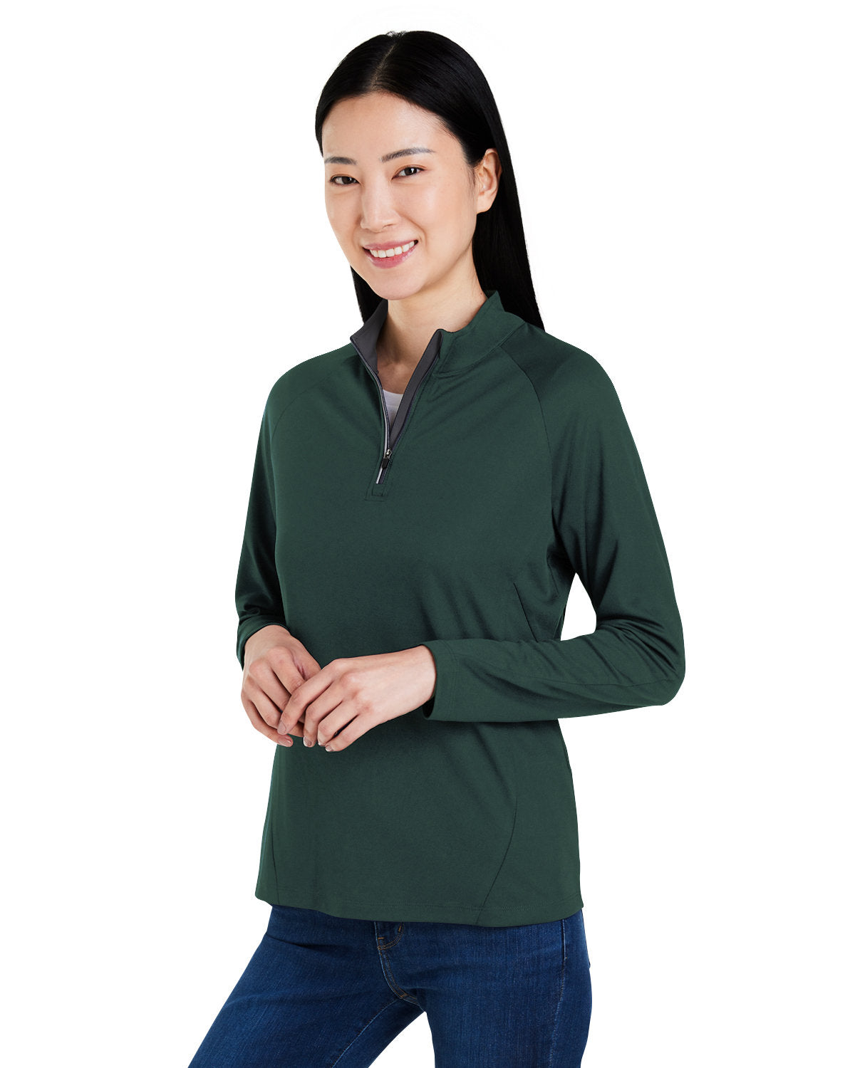 CORE365 Ladies' Origin Performance Pique Quarter-Zip Womens Apparel Sweatshirts & Fleece