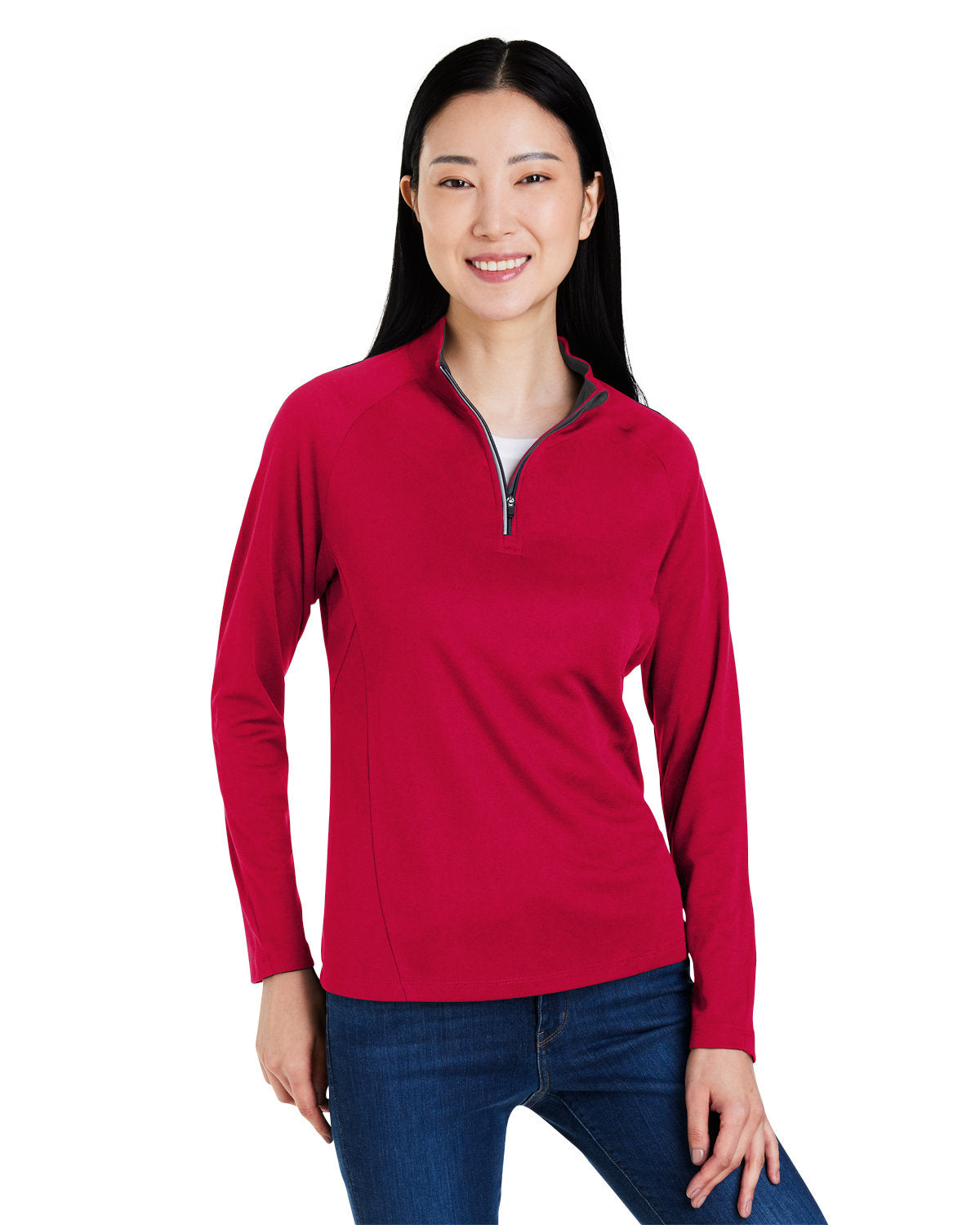 CORE365 Ladies' Origin Performance Pique Quarter-Zip Womens Apparel Sweatshirts & Fleece