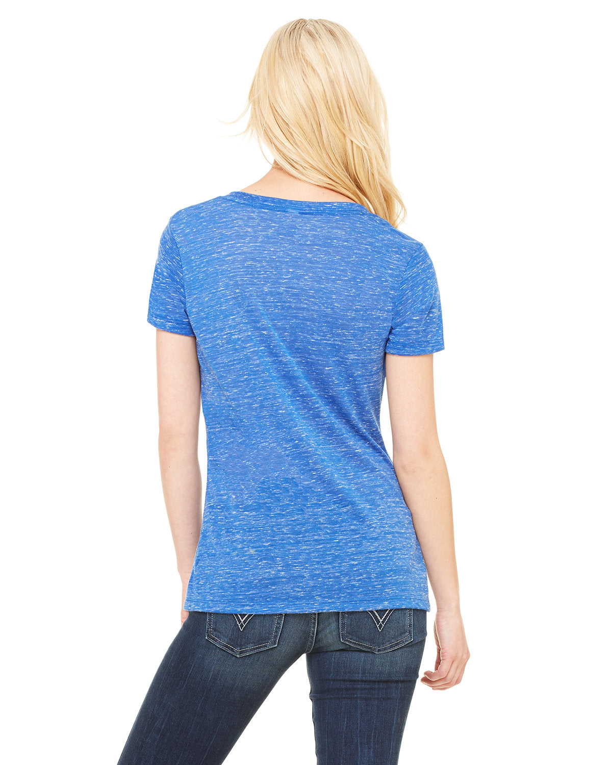 BELLA + CANVAS Ladies' Jersey Short-Sleeve Deep V-Neck T-Shirt Womens Apparel Shirts & Tops