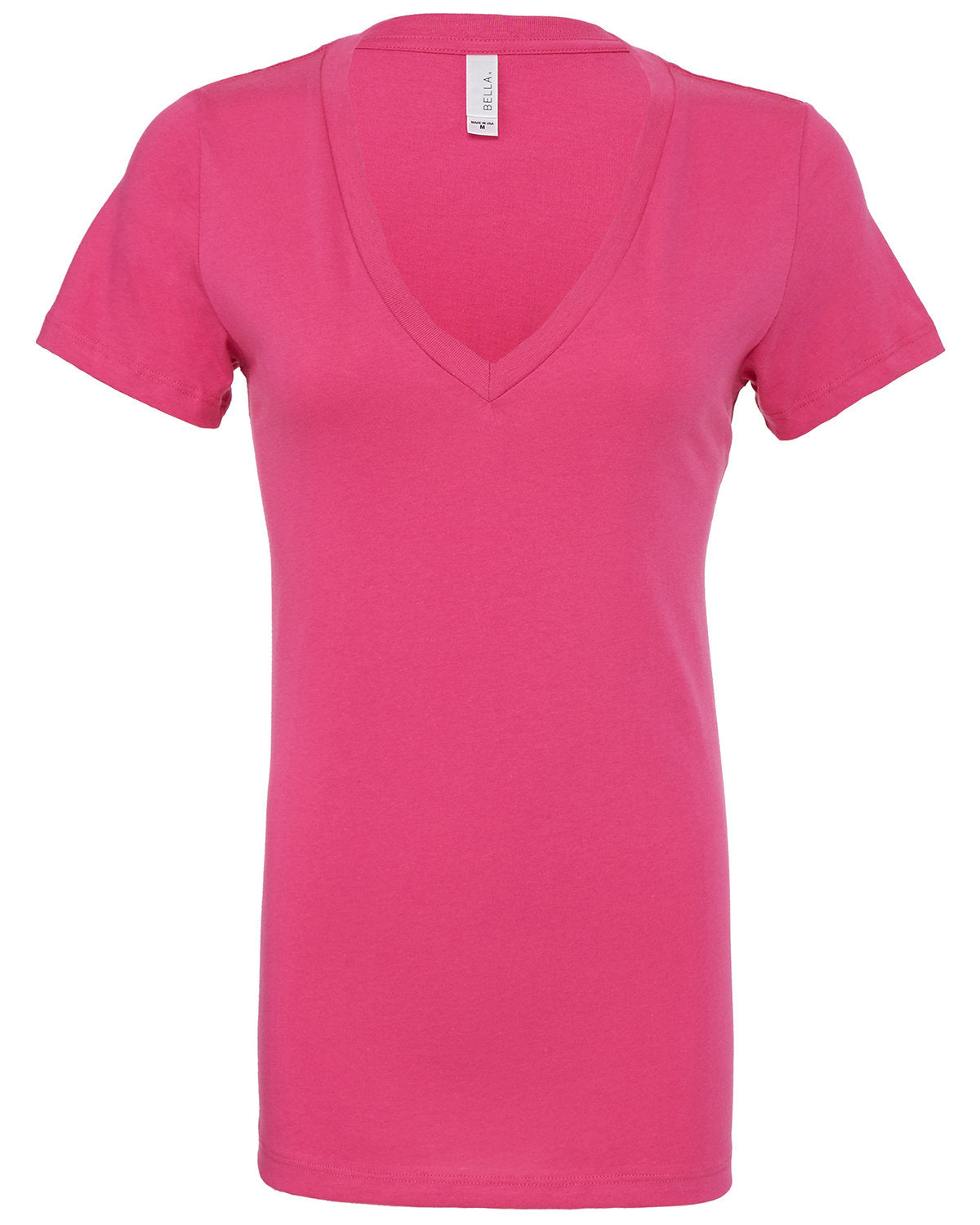 BELLA + CANVAS Ladies' Jersey Short-Sleeve Deep V-Neck T-Shirt Womens Apparel Shirts & Tops