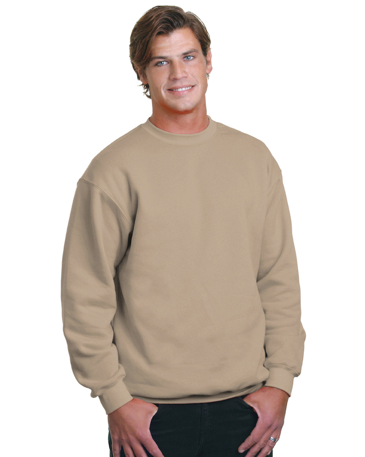 Bayside Men's Heavyweight Crewneck Sweatshirt Mens Apparel Sweatshirts & Fleece
