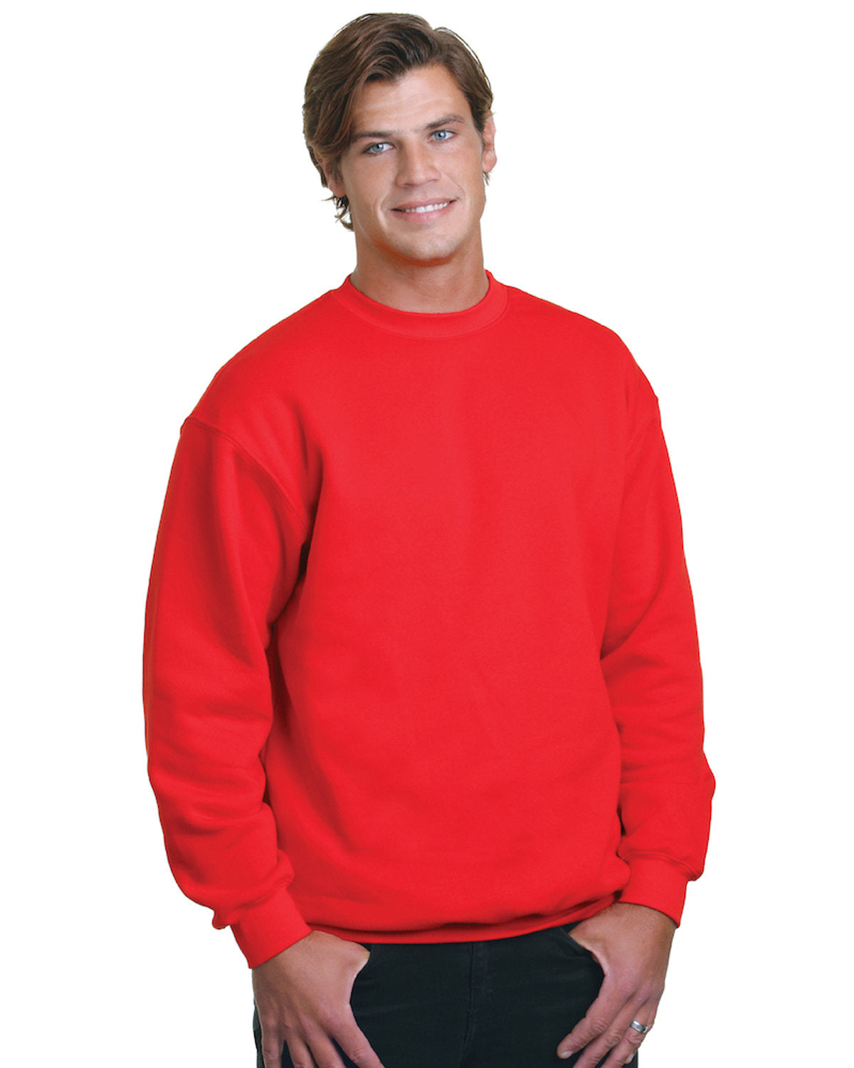 Bayside Men's Heavyweight Crewneck Sweatshirt Mens Apparel Sweatshirts & Fleece