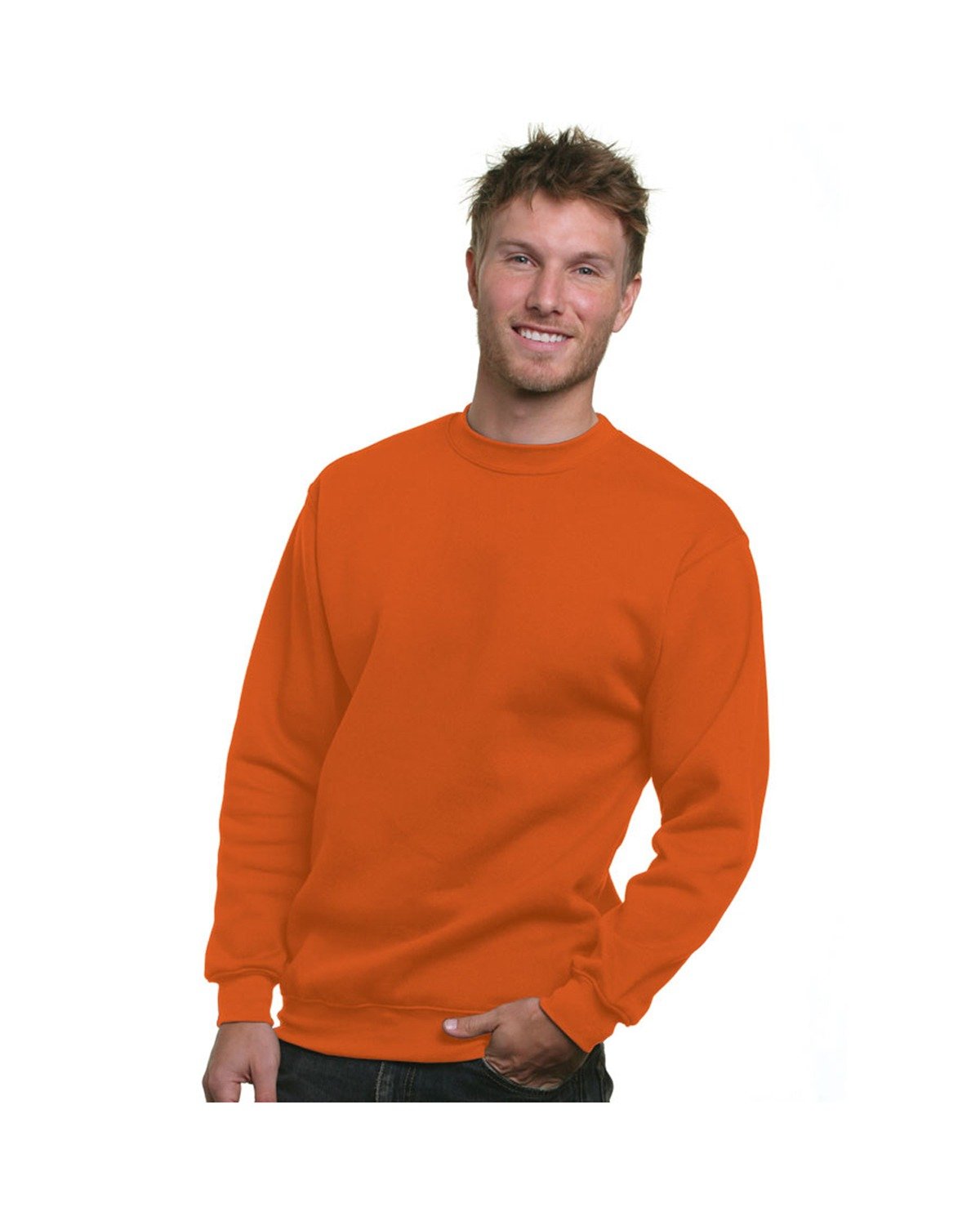 Bayside Men's Heavyweight Crewneck Sweatshirt Mens Apparel Sweatshirts & Fleece