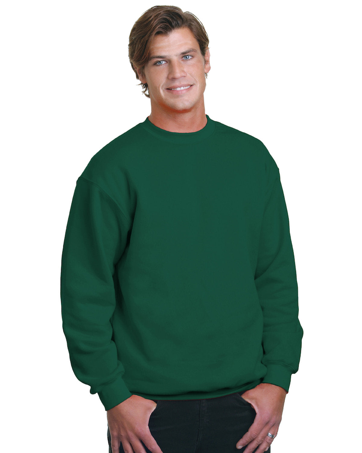 Bayside Men's Heavyweight Crewneck Sweatshirt Mens Apparel Sweatshirts & Fleece