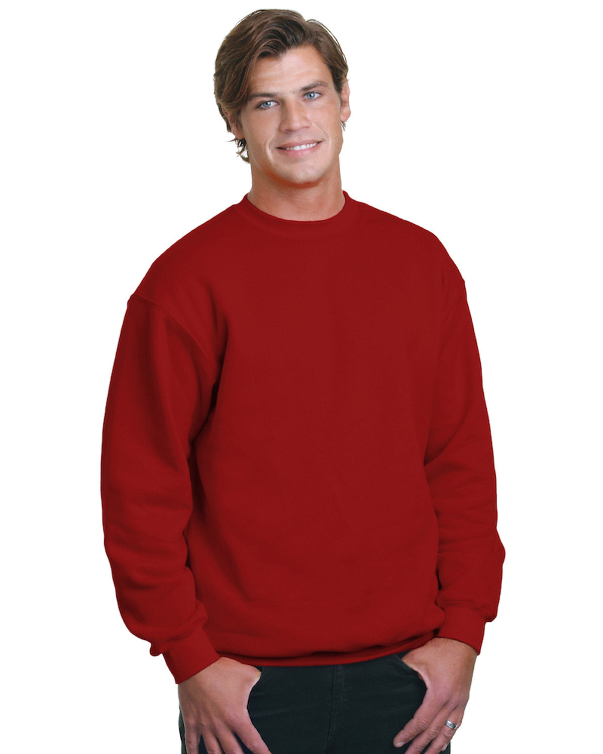 Bayside Men's Heavyweight Crewneck Sweatshirt Mens Apparel Sweatshirts & Fleece