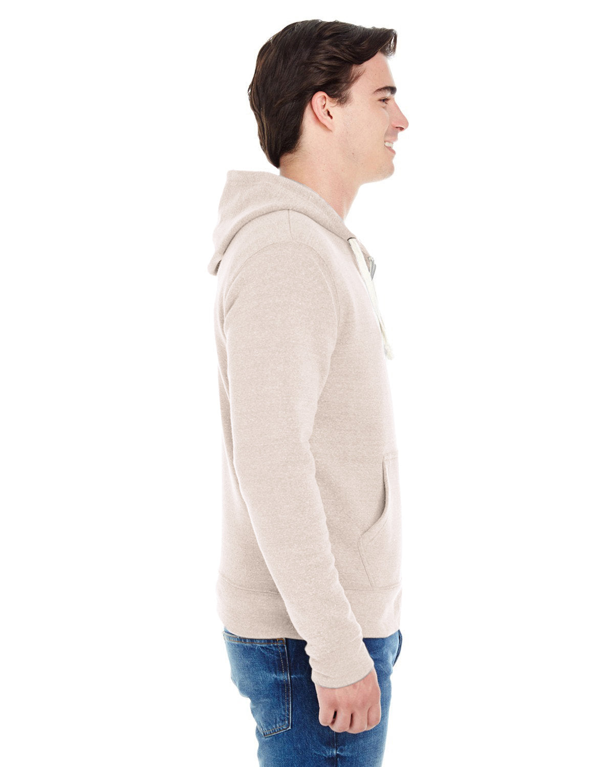 J. America Unisex Triblend Full-Zip Hooded Sweatshirt 4249-3