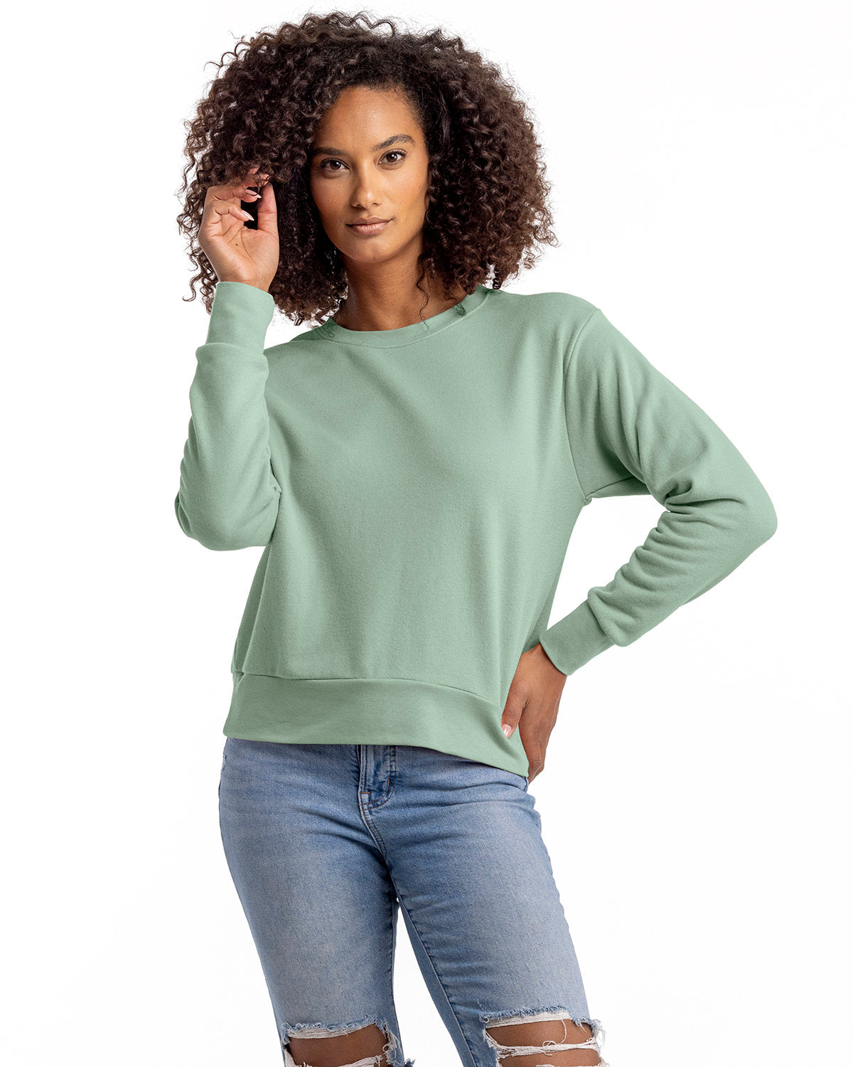 Next Level Apparel Women's Laguna Sueded Sweatshirt Womens Apparel Sweatshirts & Fleece