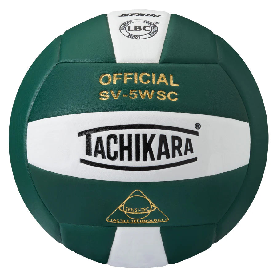 Tachikara SV5-WSC Sensi-Tec Volleyball - Dark Green/White Volleyball Volleyballs All