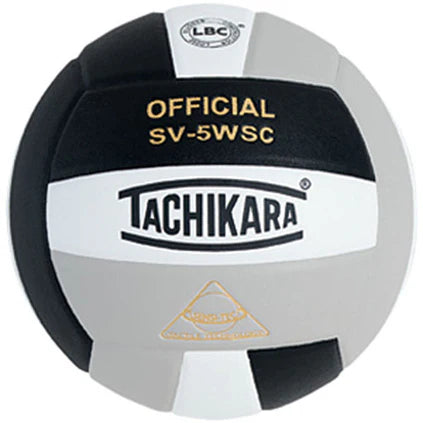 Tachikara SV5-WSC Sensi-Tec Volleyball - Black/White/Silver Volleyball Volleyballs All
