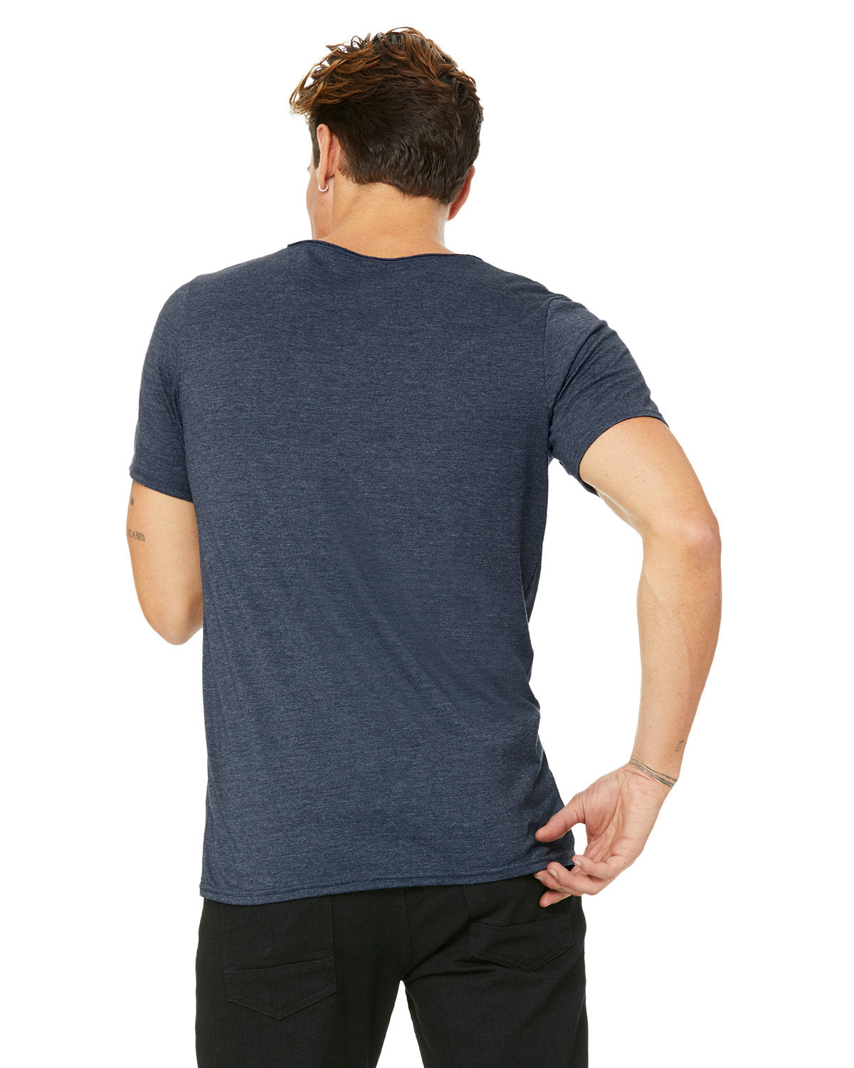 BELLA + CANVAS Men's Jersey Raw Neck T-Shirt-2