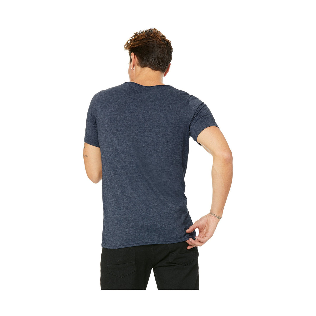 BELLA + CANVAS Men's Jersey Raw Neck T-Shirt-2