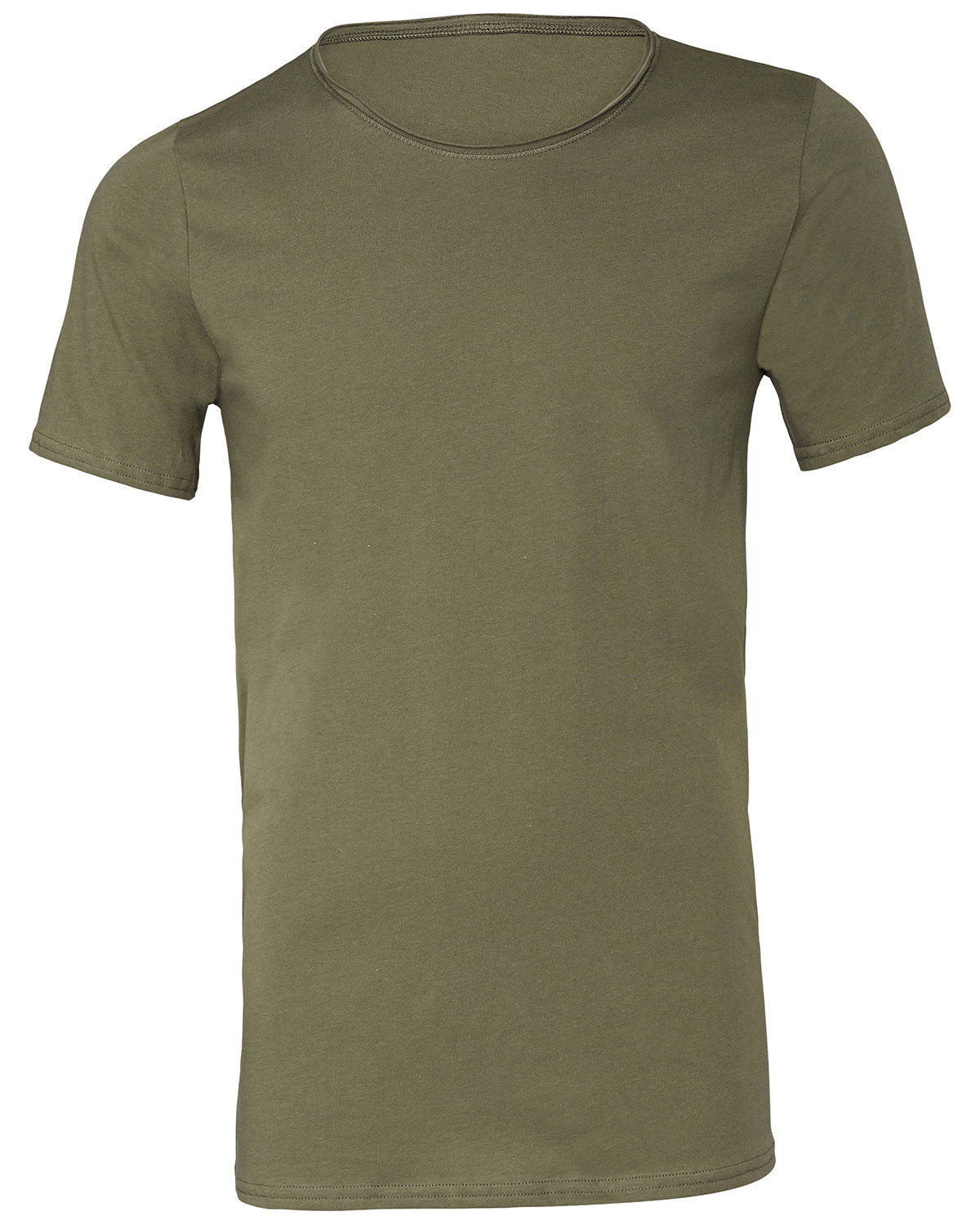 BELLA + CANVAS Men's Jersey Raw Neck T-Shirt Mens Apparel Shirts & Tops