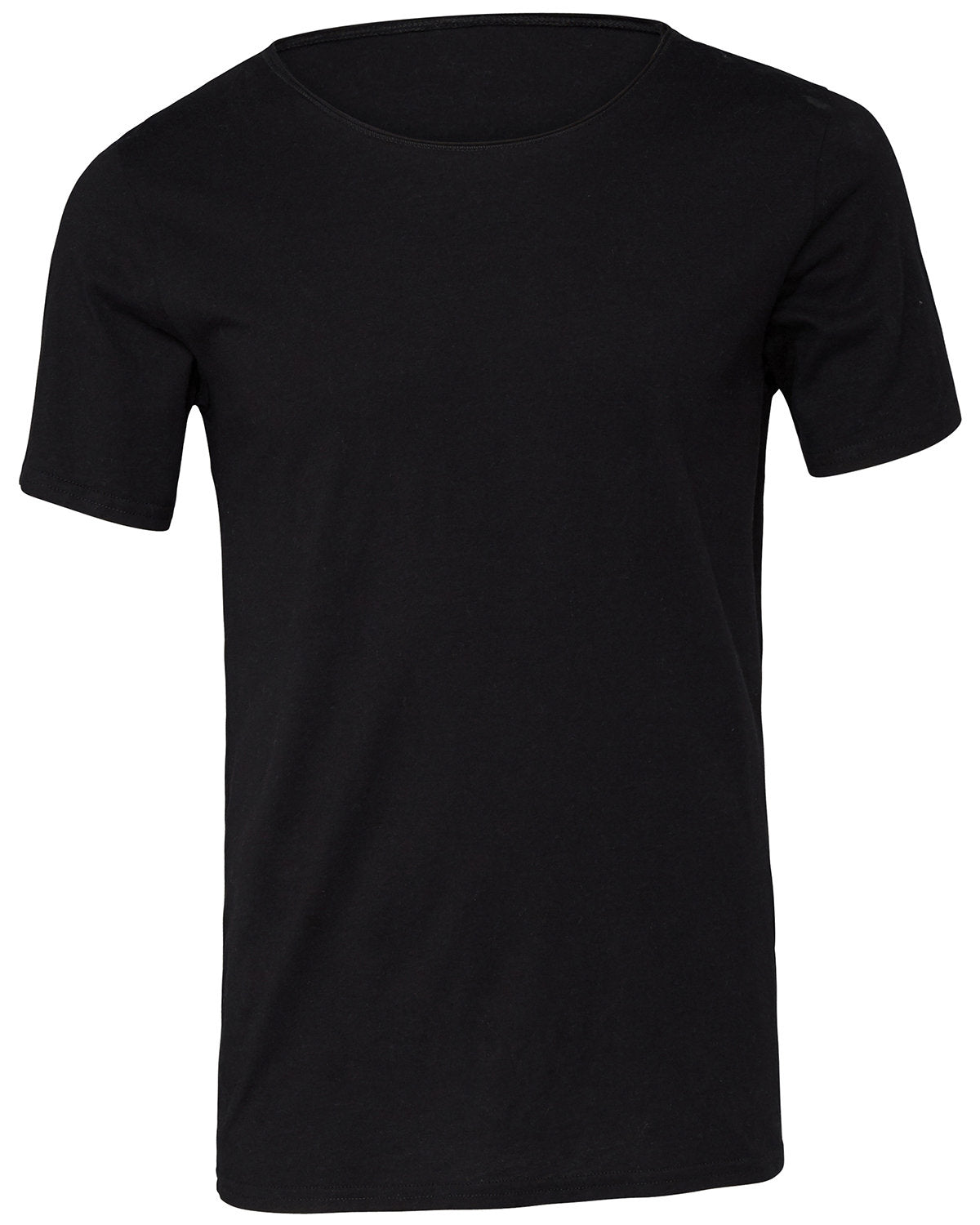 BELLA + CANVAS Men's Jersey Raw Neck T-Shirt Mens Apparel Shirts & Tops