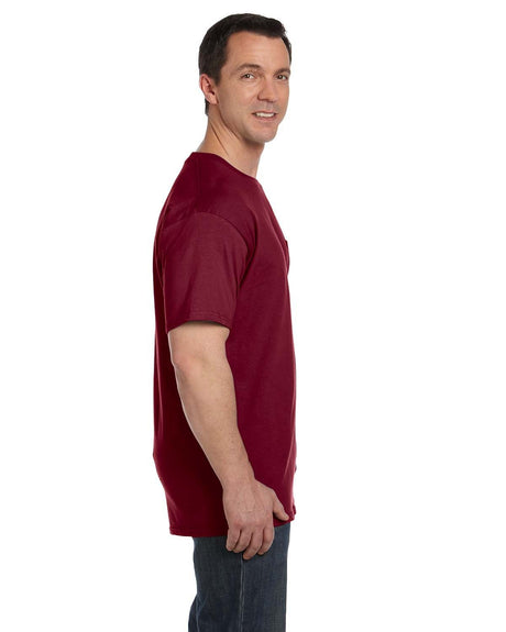 Hanes Men's Beefy-T 100% Cotton T-Shirt with Pocket 5190 Mens Apparel Shirts & Tops