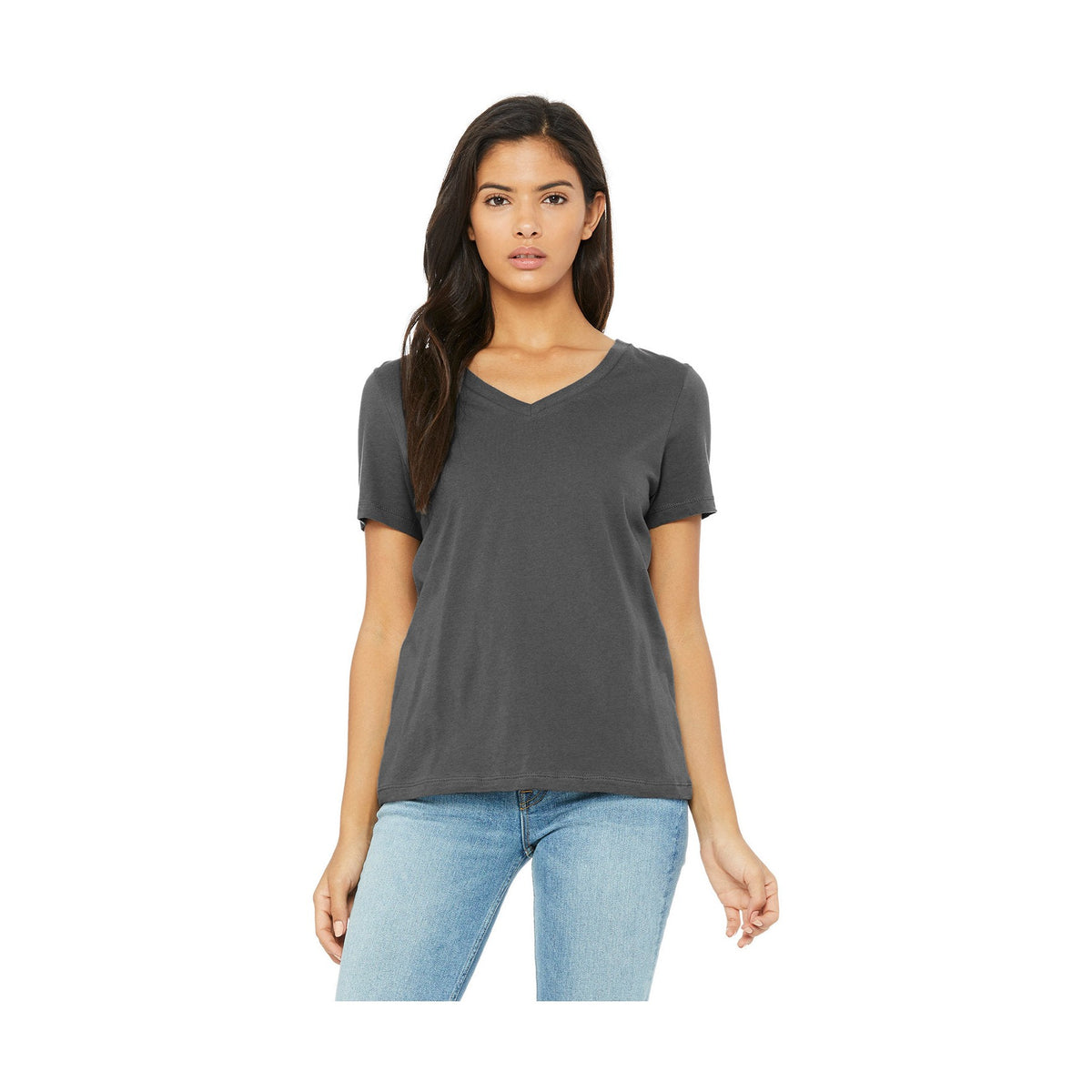 BELLA + CANVAS Women's Relaxed Jersey V-Neck Tee BC6405-1