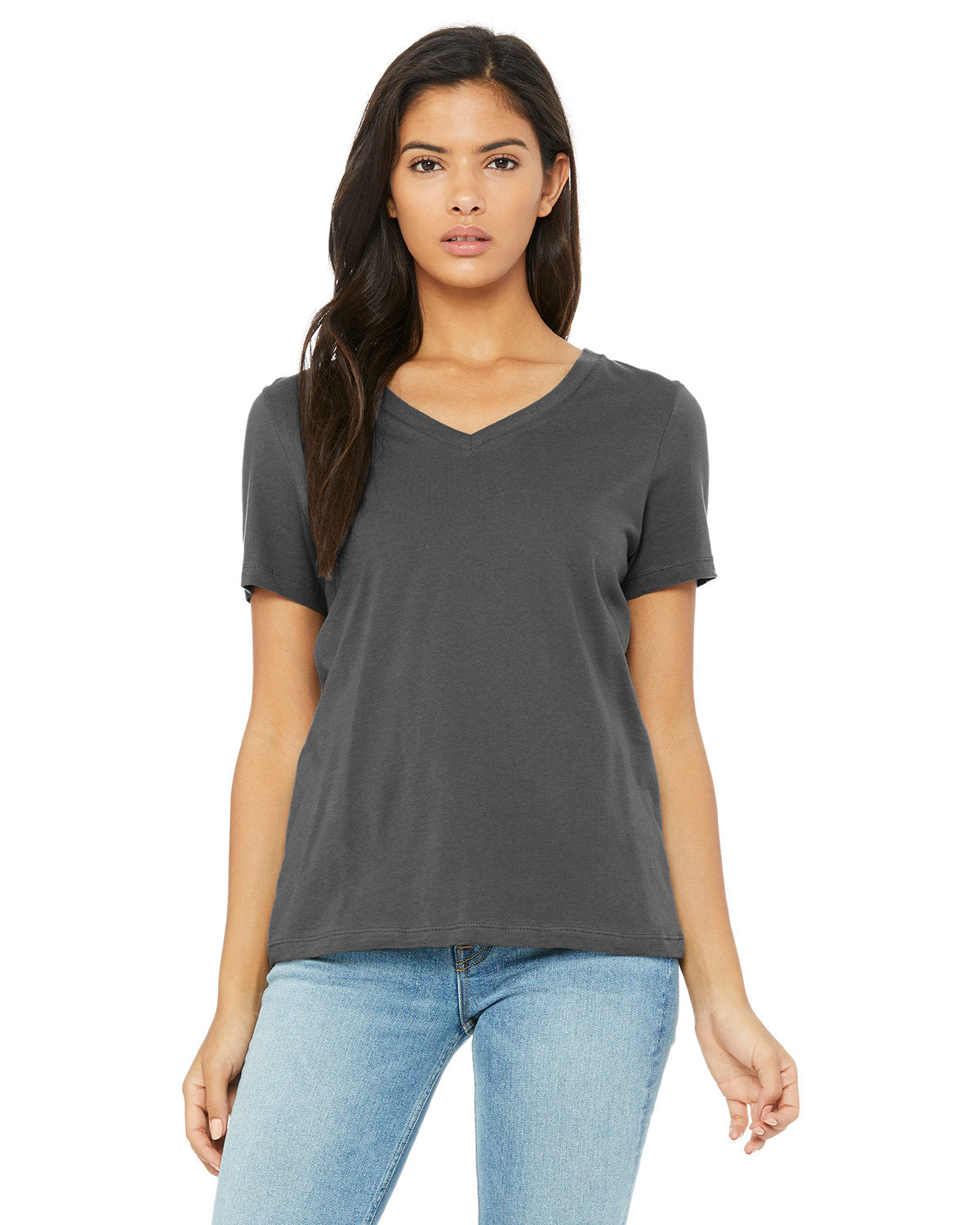 BELLA + CANVAS Women's Relaxed Jersey V-Neck Tee BC6405-1