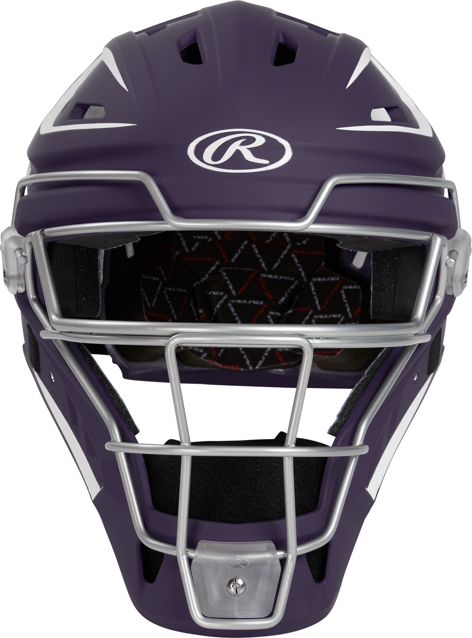 Rawlings Velo 2.0 Senior Catchers Helmet - Matte Baseball Catcher's Protective Equipment All