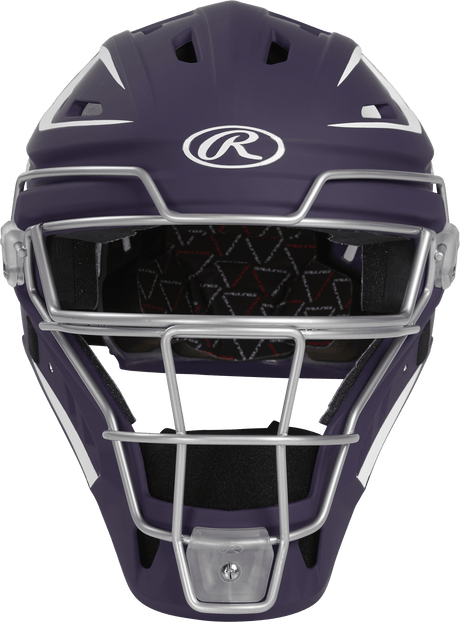 Rawlings Velo 2.0 Senior Catchers Helmet - Matte Baseball Catcher's Protective Equipment All