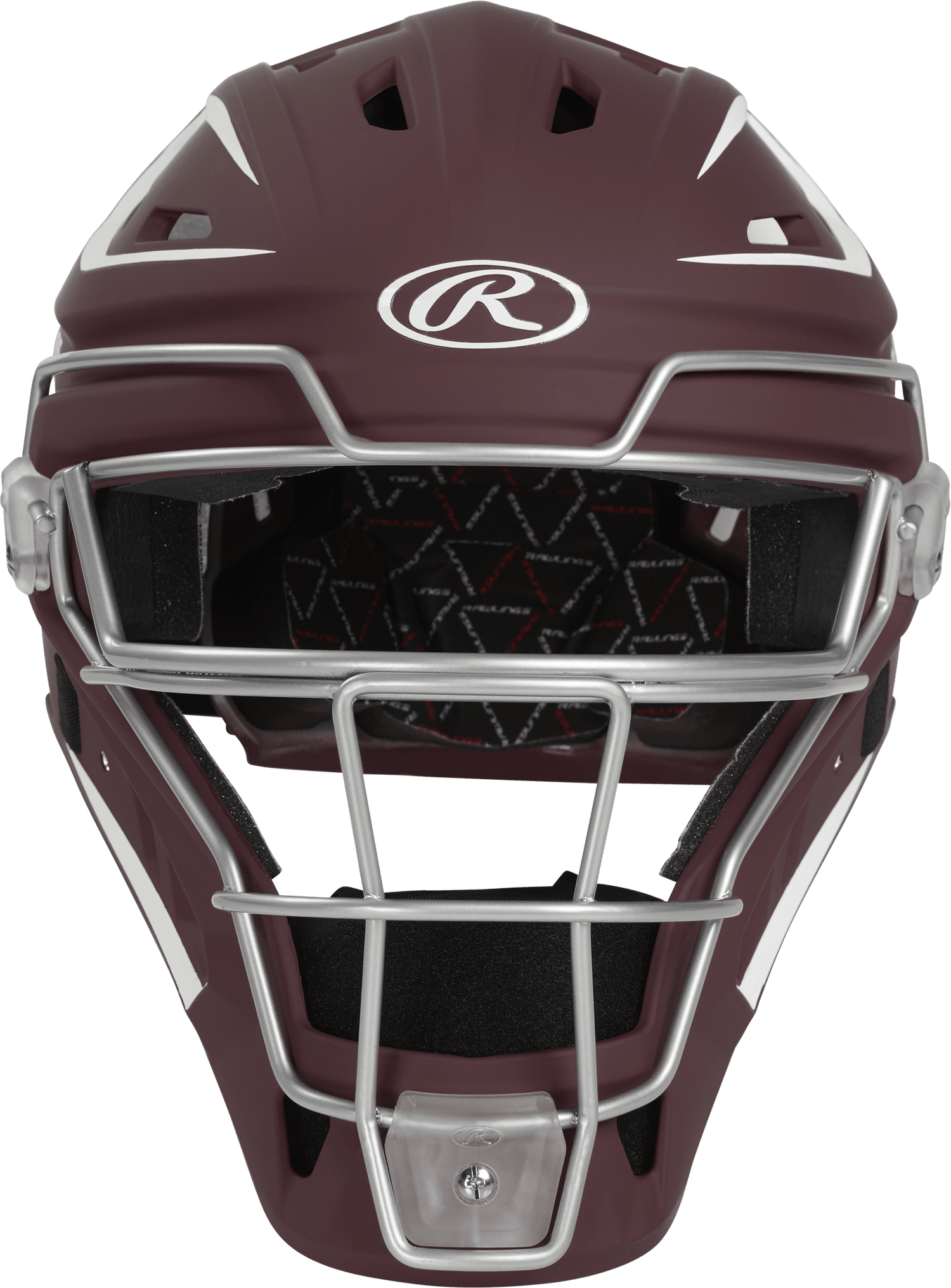 Rawlings Velo 2.0 Senior Catchers Helmet - Matte Baseball Catcher's Protective Equipment All