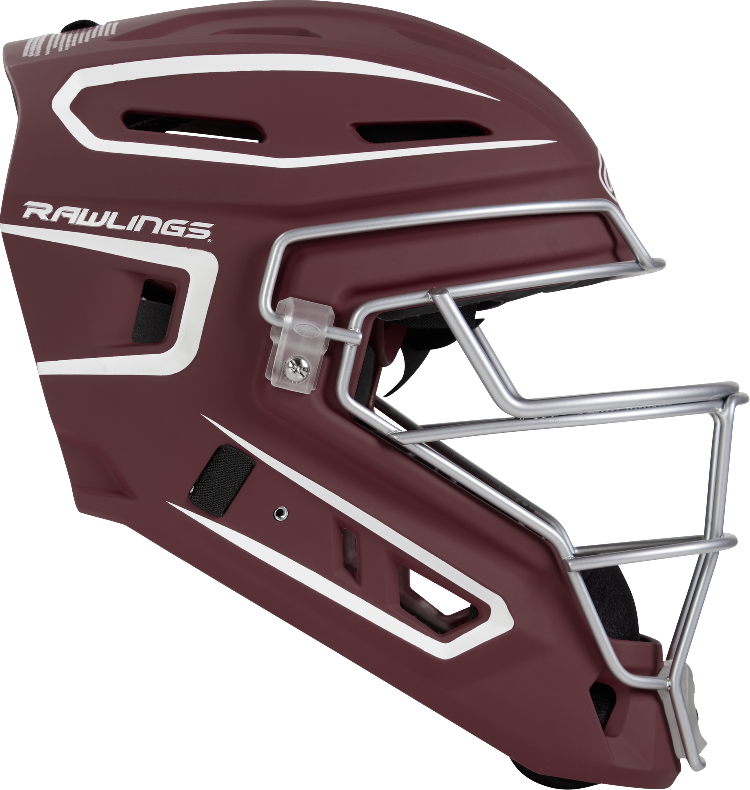 Rawlings Velo 2.0 Senior Catchers Helmet - Matte Baseball Catcher's Protective Equipment All