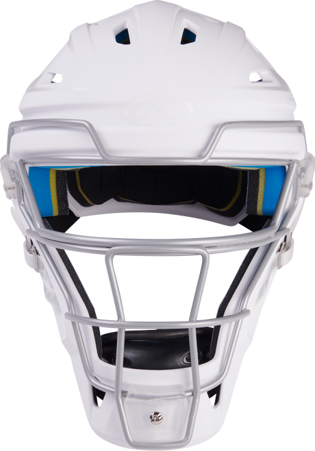 Rawlings Senior Mach 2-Tone Hockey Style Catchers Helmet - Matte Baseball Catcher's Protective Equipment All