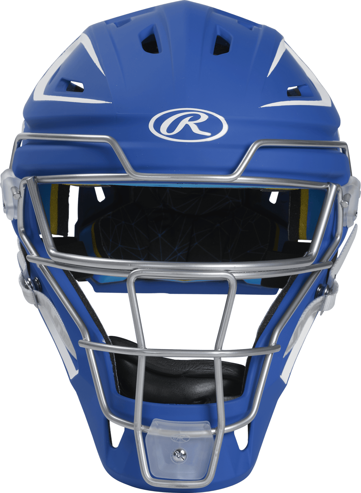 Rawlings Senior Mach 2-Tone Hockey Style Catchers Helmet - Matte Baseball Catcher's Protective Equipment All
