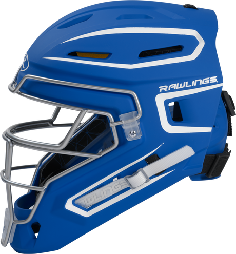 Rawlings Senior Mach 2-Tone Hockey Style Catchers Helmet - Matte Baseball Catcher's Protective Equipment All