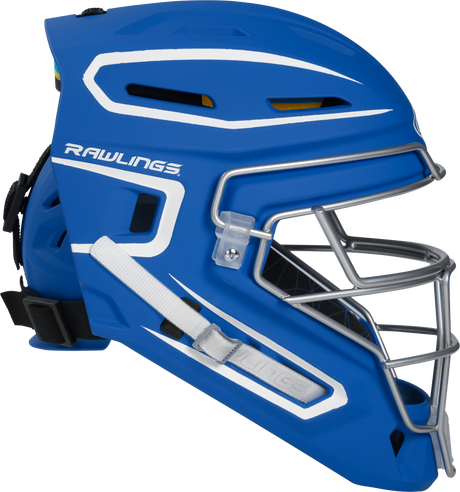 Rawlings Senior Mach 2-Tone Hockey Style Catchers Helmet - Matte Baseball Catcher's Protective Equipment All