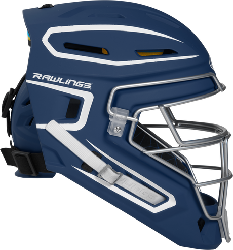 Rawlings Senior Mach 2-Tone Hockey Style Catchers Helmet - Matte Baseball Catcher's Protective Equipment All