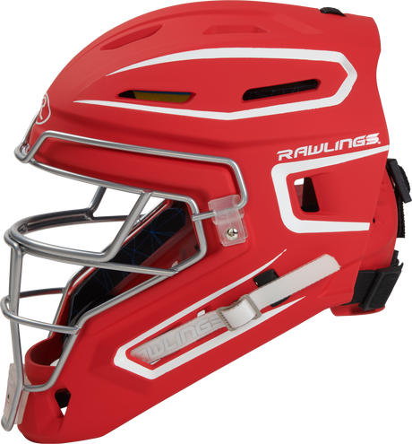 Rawlings Senior Mach 2-Tone Hockey Style Catchers Helmet - Matte Baseball Catcher's Protective Equipment All