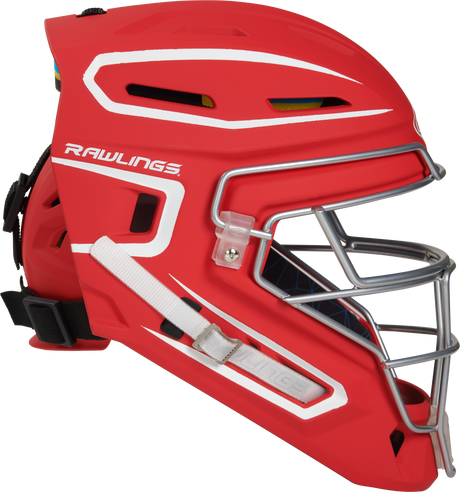 Rawlings Senior Mach 2-Tone Hockey Style Catchers Helmet - Matte Baseball Catcher's Protective Equipment All