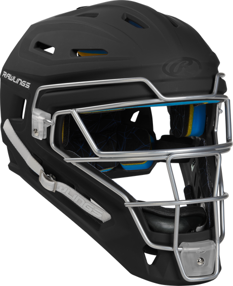 Rawlings Senior Mach 2-Tone Hockey Style Catchers Helmet - Matte Baseball Catcher's Protective Equipment All