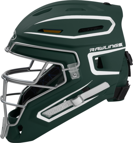 Rawlings Senior Mach 2-Tone Hockey Style Catchers Helmet - Matte Baseball Catcher's Protective Equipment All