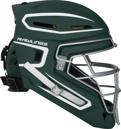 Rawlings Senior Mach 2-Tone Hockey Style Catchers Helmet - Matte Baseball Catcher's Protective Equipment All