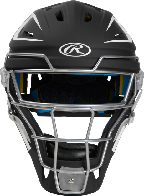 Rawlings Senior Mach 2-Tone Hockey Style Catchers Helmet - Matte Baseball Catcher's Protective Equipment All