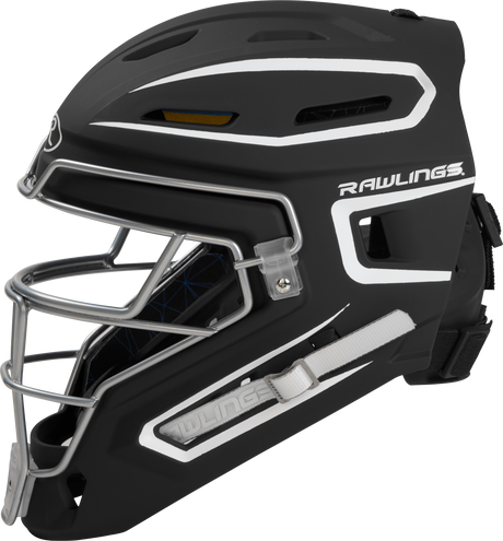 Rawlings Senior Mach 2-Tone Hockey Style Catchers Helmet - Matte Baseball Catcher's Protective Equipment All