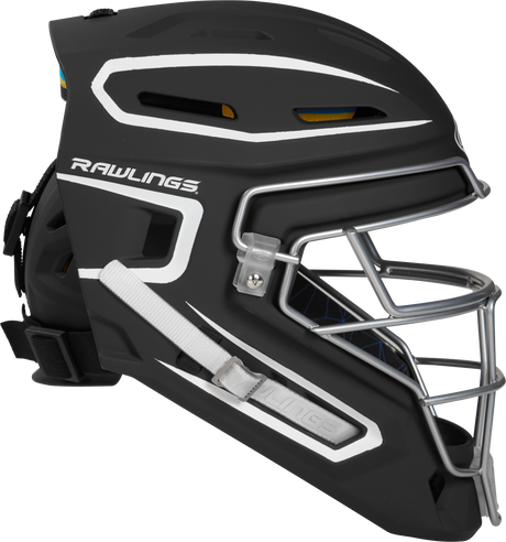 Rawlings Senior Mach 2-Tone Hockey Style Catchers Helmet - Matte Baseball Catcher's Protective Equipment All