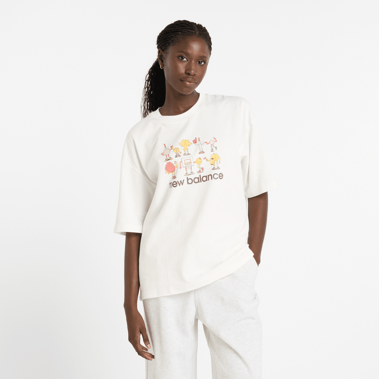 New Balance Women's Athletics Sporting Club Cartoon T-Shirt Womens Apparel Shirts & Tops