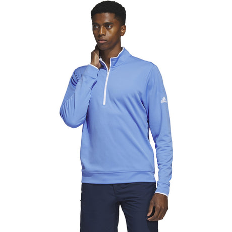 adidas Men's Primegreen UPF Quarter Zip Pullover Mens Apparel Sweatshirts & Fleece